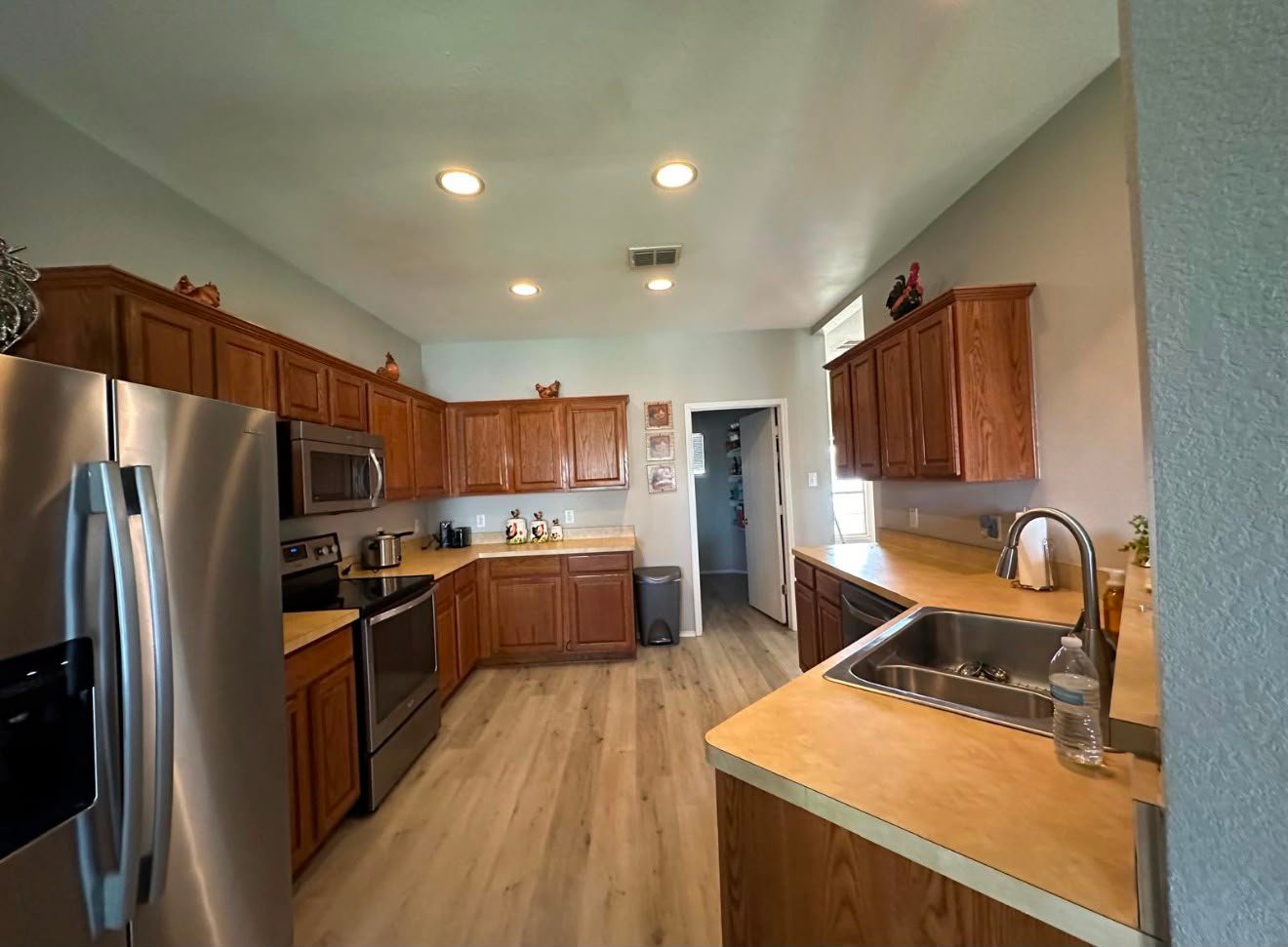 Bright residential kitchen with clean surfaces